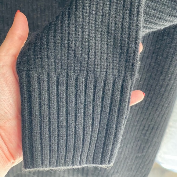 Quince NWT Black 100% Mongolian Cashmere Fisherman Maternity Sweater Dress Med - Picture 5 of 12